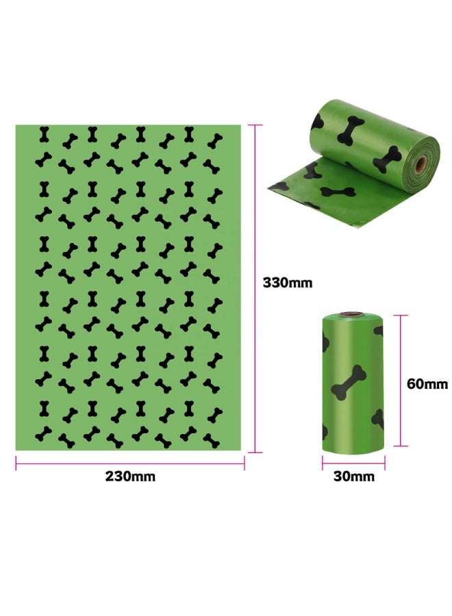 أكياس فضلات كلاب متينة ومضادة للتسرب – لفافات كبيرة بنقشة عظام - Image 3